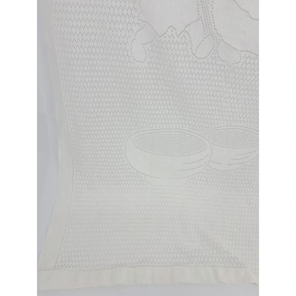 Vintage Three Bears Cotton Lace Baby Blanket 39